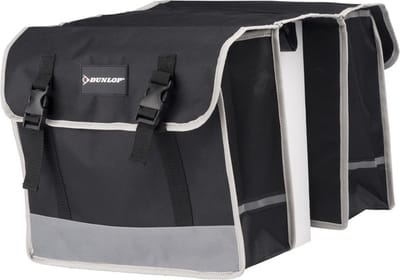 Dubbele fietstas zwart - 26 liter - 12 x 30 x 36 cm - fietstassen