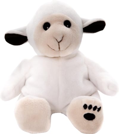 Magnetron warmte knuffel schaap/lam 23 cm - Verwijderbare zak - Warmte/koelte knuffelschaap - Kruik knuffels voor kinderen/jongens/meisjes