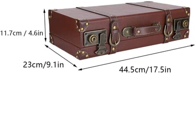 Dailygoods- Opbergkoffer Grote Capaciteit - Houten Opbergdoos - Retro Koffer - Vintage Decoratie - Versterkt met Schroeven - Comfortabele Bediening