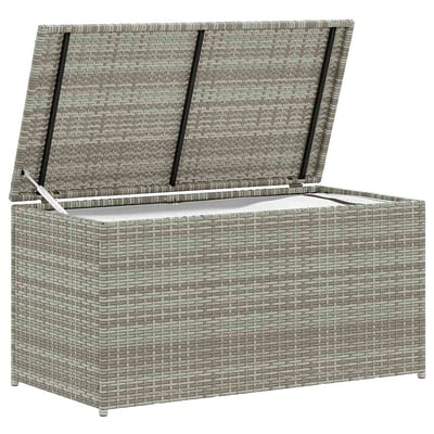 vidaXL - Tuinbox - 100x50x50 - cm - poly - rattan - grijs