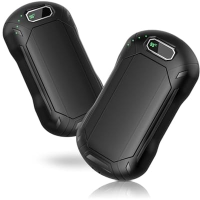 Oplaadbare Handwarmer met LED Display - 6000mAH en 3 Warmteniveaus voor Kamperen en Golf