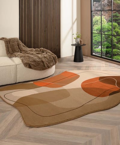 Organisch vloerkleed - Ease Stone terra 160x230