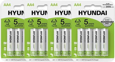 Hyundai Batteries - Oplaadbare AA batterijen - 2000mAh - 16 stuks