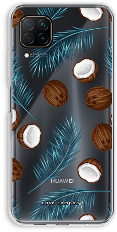 Case Company® - Hoesje geschikt voor Huawei P40 Lite hoesje - Kokosnoot - Soft Cover Telefoonhoesje - Bescherming aan alle Kanten en Schermrand