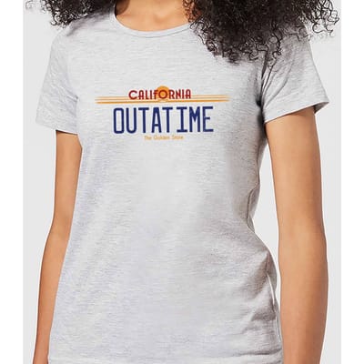 Back to the Future Outatime Plate Dames T-shirt - Grijs - S
