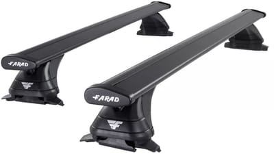 Dakdragers geschikt voor Alfa Romeo 156 Sport Wagon 1997 t/m 2007 open dakrailing - Aluminium - Hoog laadvermogen 100kg - Wingbar Zwart - Merk Farad