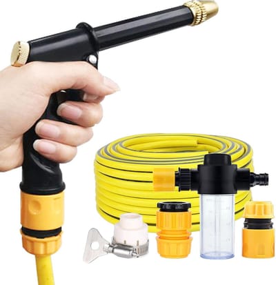 Hogedrukreiniger - Power Washer - Auto en tuin - 4 spuitmodi - 19 cm - Grijs