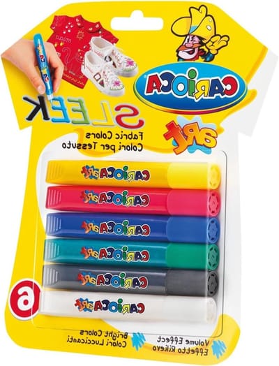 Stoffen Verf Pennen - Textiel Markers - Kleding Versieren - Verhogend Effect - 6 Stuks - Multicolor