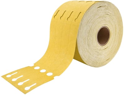 CombiCraft Gele Tyvek sleufetiketten 250x25mm op rol - 1500 etiketten