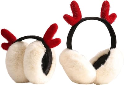 Pluche en Fluffy Oorkappen voor Dames, Vouwbaar en Verstelbaar, Warmte-isolerende Oorkleppen voor Comfortabel Gebruik in Koude Weersomstandigheden