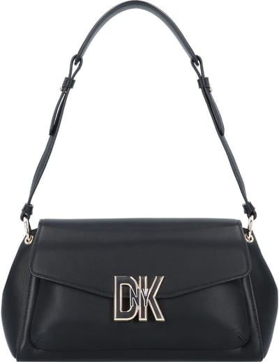 DKNY Downtown Schoudertas Leer 28 cm - Dames - blk-gold