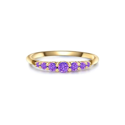 Glanzstücke München Dames-Damesring 925 Zilver Kleur steen 48 Lila 32021179