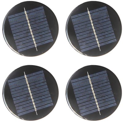 Zonnepaneel Cellen - Mini Zonnecellen - Energie Opwekken - Waterdichte Afdichting - Set van 4 - Zwart
