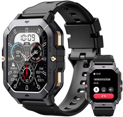 CUBOT C28 Smartwatch - Hartslag, Bloedzuurstof, Slaap Monitoring Smartwatch - 100+ Sportmodi - Muziekspeler - 410 mAh Batterij - Unisex Fitnesshorloge Smartwatch - Android iOS - Zwart
