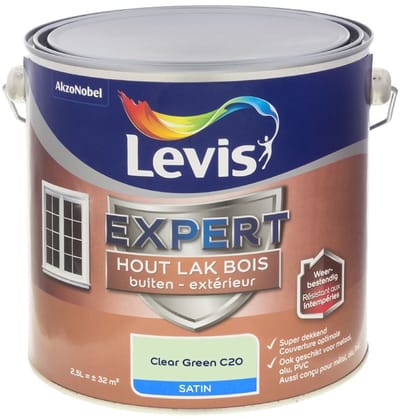 Levis - Expert Hout Lak Buiten Satin Mix - Clear Green C20 - Mengverf - 2,5 L
