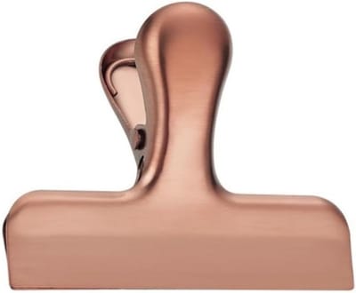 Set van 10 Kleine Metalen Klemmen, Roestvrijstalen Lock Clips voor Voedsel, Documenten en Tassen, 5.8 x 5.5 cm, Roze Goud, Ideaal voor Organiseren en Sluiten