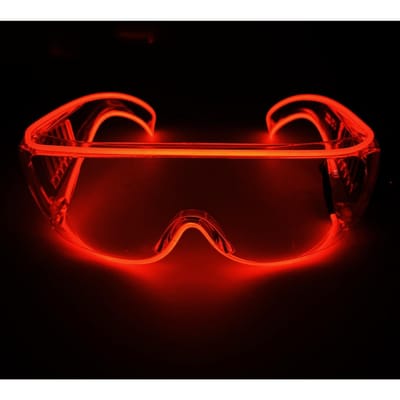 Coole technologie lichtgevende bril LED disco dansen lichtgevend KTV bar elektrische lettergreep sfeer rekwisieten zonder batterijen brown