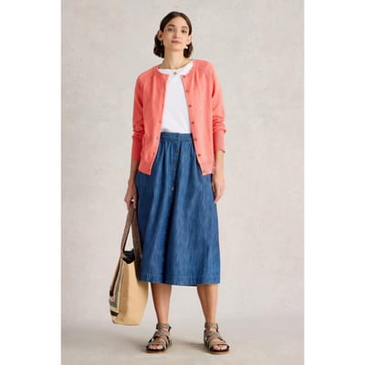 White Stuff Lulu Cardi Mid Coral Maat: 20 | Jassen Outlet | Dames | Blauw