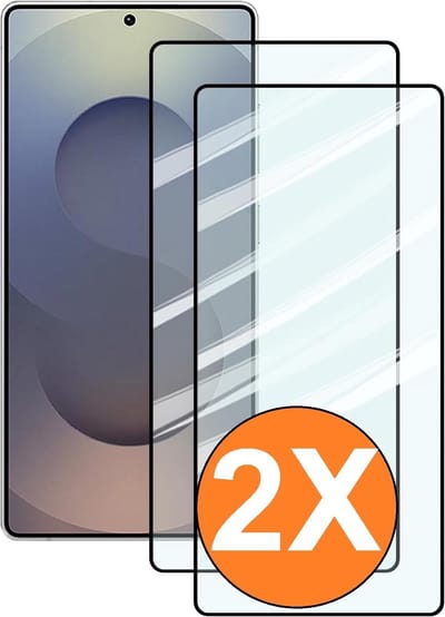 Full Cover Screenprotector Geschikt voor Samsung Galaxy S26 Ultra 5G Zwart 2 pack - Volledige Beschermglas Tempered Glass