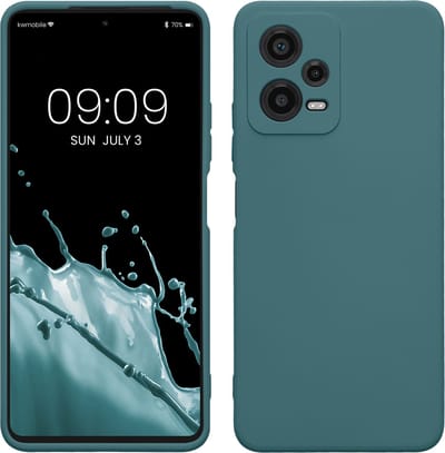 kwmobile telefoonhoesje geschikt voor Xiaomi Redmi Note 12 5G / POCO X5 5G - Hoesje voor smartphone - Precisie camera uitsnede - TPU back cover in Arctische nacht