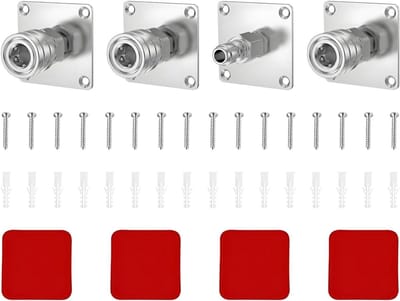 Hogedruk Reiniger Houder - Wandrek Accessoires - Reinigingsklussen Organiseren - Roestvrij Staal - 10 x 10 x 6 cm - Zilver