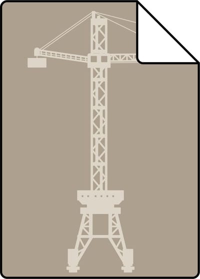 Proefstaal ESTAhome behang voertuigen taupe - 26.5 x 21 cm - 139970-S