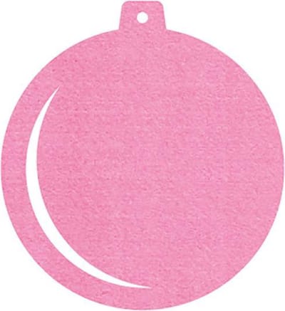 Kerstbal vilt onderzetters - Roze - 6 stuks - ø 9,5 cm - Kerst onderzetter - Tafeldecoratie - Glas onderzetter - Cadeau - Woondecoratie - Tafelbescherming - Onderzetters voor glazen - Kerst tafelen - Woonaccessoires - Tafelaccessoires