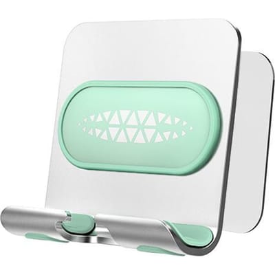Support mural universel pour téléphone portable, support de charge pour salle de bain et toilettes, compatible avec iPhone, iPad, Samsung et Huawei vert