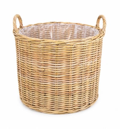 Ronde Rotan Plantenmand - Naturel - Ø40xH45 cm - Ronde Mand - Rieten Mand