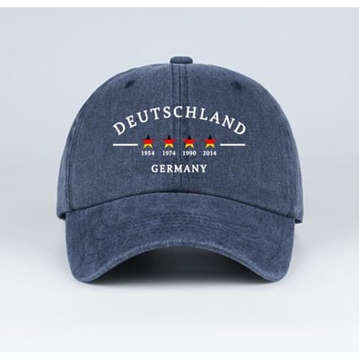 Duitsland 4 Sterren Kampioenen 1954-2014 Baseballpet Voor Mannen Vrouwen Gewassen Katoen Verstelbare Papa Pet Duitse Voetbalfan Cadeau Zonneklep gray