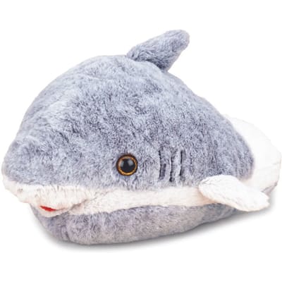Cozy Noxxiez Voetenwarmer Haai Junior 35 X 25 Cm Pluche Grijs