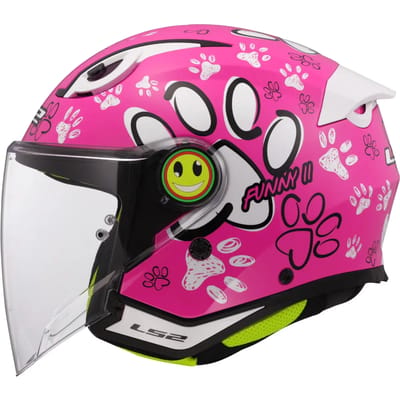 LS2 OF622 Funny II Paws Roze Kinder Jethelm - Helm
