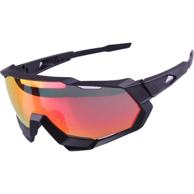 Fietsen Gepolariseerde Zonnebril UV-bescherming Winddicht Sport Fietsbril voor Heren Dames Buiten black