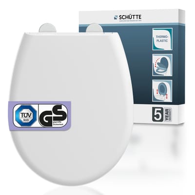 SCHÜTTE WC-Bril 83310 PREMIUM - Thermoplast - Valrem - Afneembaar - Belastbaar tot 250 kg - Montage van bovenaf