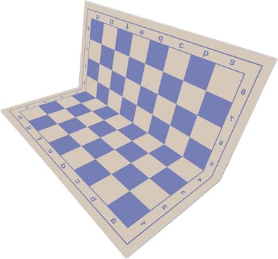 Schaakbord Opvouwbaar - Schaken Speelbord - Strategie Spel - Kunststof Veld - 57 mm - Violet Beige