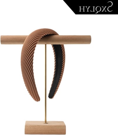 Dikke Haarband van Zacht Stof voor Vrouwen en Meisjes, Retro Stijl, Comfortabele en Lined Haarband in Bruin voor Elke Gelegenheid
