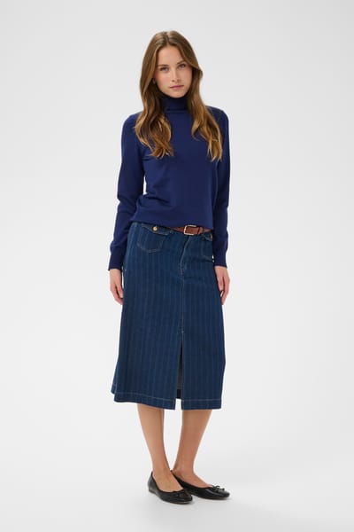 Saint Tropez J2046, MilaSZ Rollneck Pullover Dames Trui - Navy Peony
