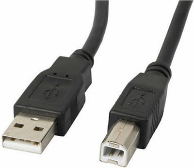 Kabel USB A naar USB B Lanberg CA-USBA-10CC-0005-BK Zwart