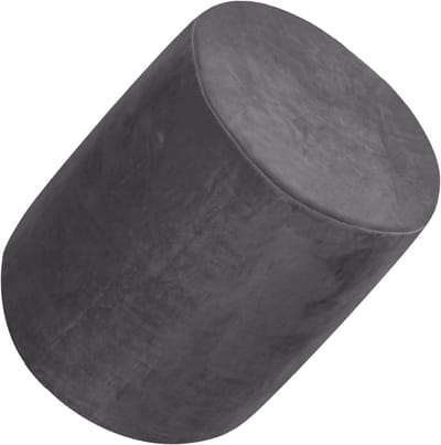 Ronde Poef Hoes - Voetenbankbeschermer Ottoman - Woondecoratie - Rekbare Fluweelstof - 30-45cm Diameter - Grijs