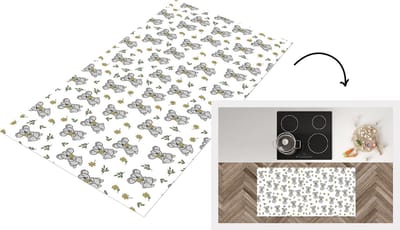 Keukenloper - Loper keuken - Koala - Bloemen - Patronen - Kind - 120x60 cm - Keukenloper vinyl