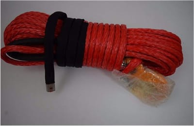 Lier Touw - Synthetisch Lierkabel - Off-road Hulp - Licht en Drijvend - 12mm x 30m - Rood