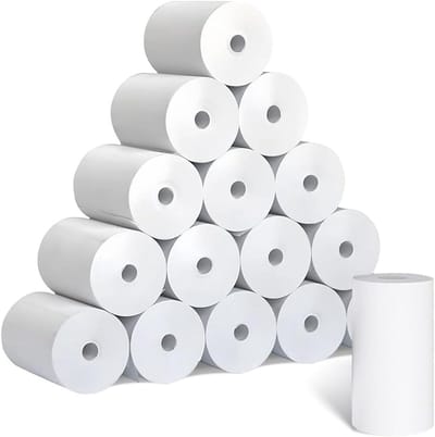 16 rollen thermisch printpapier 57 x 30 mm voor mini-printers - zonder witte inkt