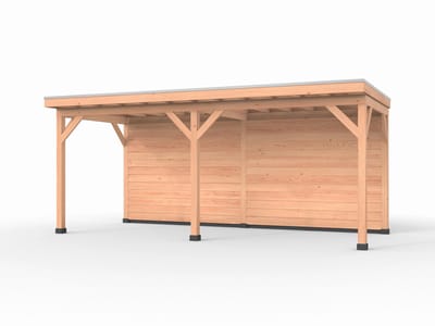 Douglas overkapping, 600 x 250, met achterwand, Westwood Comfort Plus