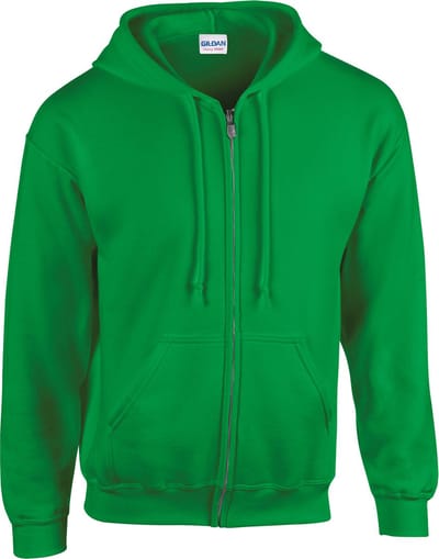 Gildan Heavy Blend™ Adult Full Zip Hooded Sweatshirt GI18600 - Irish Green - XXL