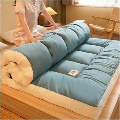 Vloermatras - Futonmat - Comfortabel slapen - Ademend katoen - 150x200cm - Veelkleurig