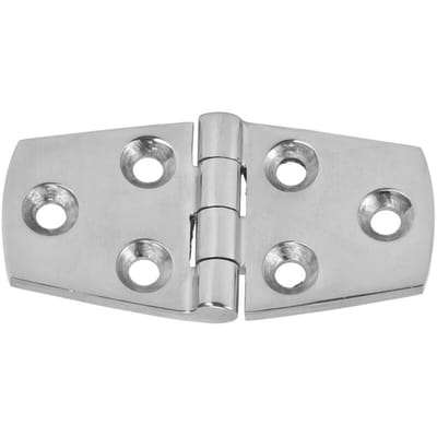 Deurscharnier met 6 gaten, spiegelgepolijst, hoogwaardig roestvrijstalen scheepsscharnier, 76x38 mm