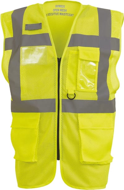 Yoko Top Cool -hoge zichtbaarheid vest YHVW820 - Hi Vis Yellow - S