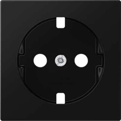 Jung A500 Matte Zwarte Afdekking Voor Stopcontactplaat - A1520BFPLSWM