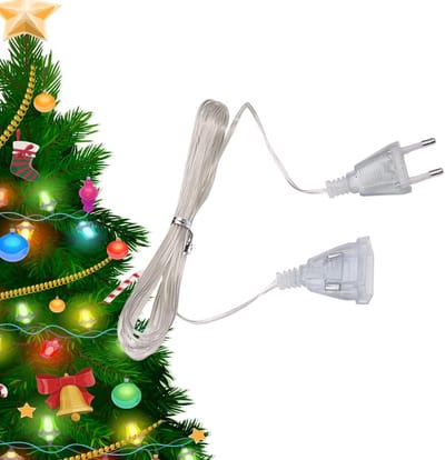 Verlengsnoer Kerstverlichting - Decoratie Snoer - Buiten Verlichten - Dun Lichtgewicht Draad - 3 Meter Lengte - Doorzichtig