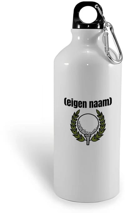 Hacebo® - golfbal met eigen naam waterfles - Golf - golfers - leuk cadeau voor iemand die houdt van golfen - cadeau - kado - water fles - 400ML
